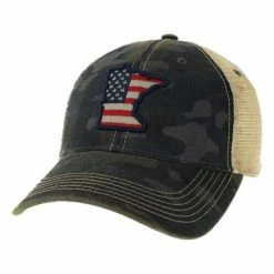 Best Pirce 🧨 Hats & Caps Adult Legacy Minnesota Field Camo Trucker Snapback Hat 😀