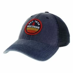 Cheapest 🔥 Hats & Caps Men's Legacy Sunset Wisconsin Trucker Snapback Hat 🎉